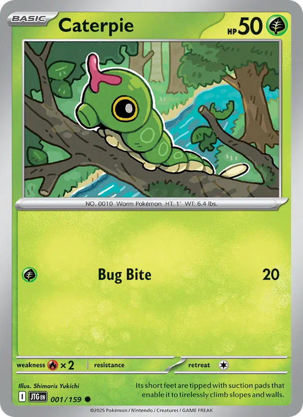 Caterpie Normal 001/159 Journey Together Pokémon Card