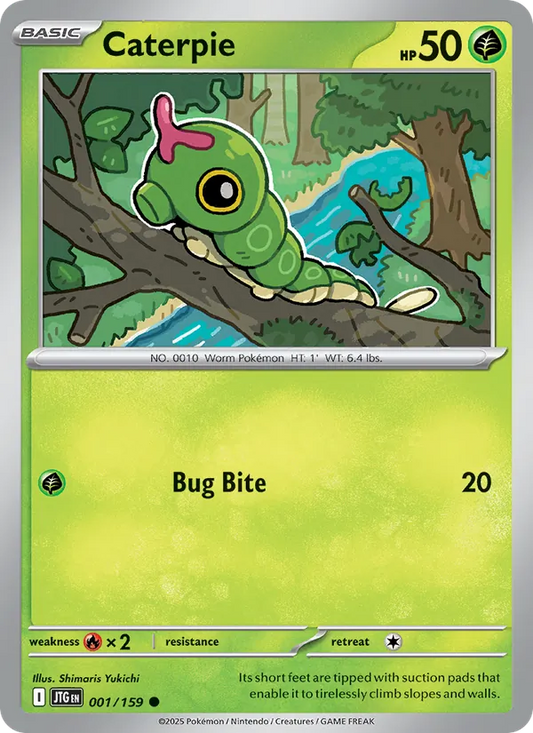 Caterpie Normal 001/159 Journey Together Pokémon Card