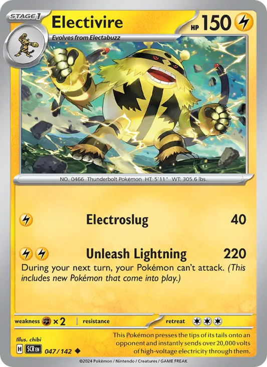 Electivire Normal 047/142 Stellar Crown Pokémon Card