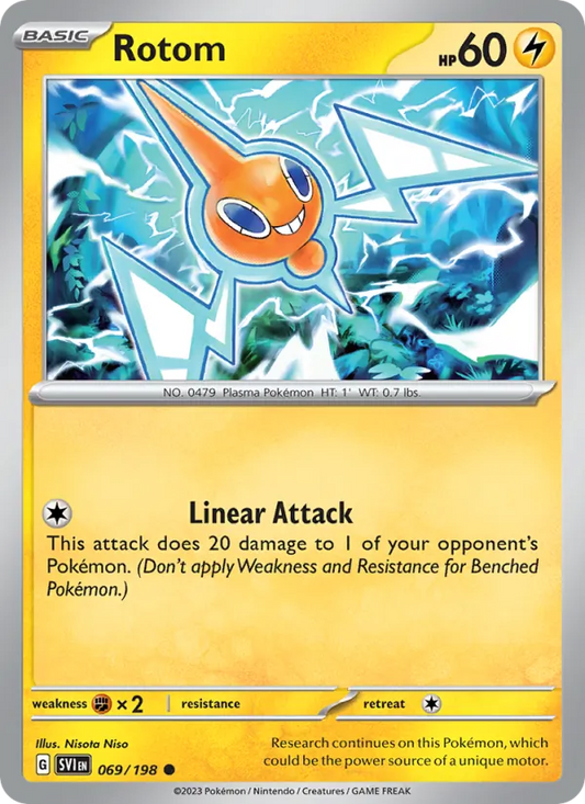 Rotom Non-Holo 069/198 Scarlet & Violet Pokémon Card