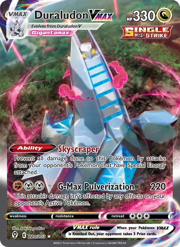 Duraludon VMAX Holo 220/203 Evolving Skies Pokémon Card