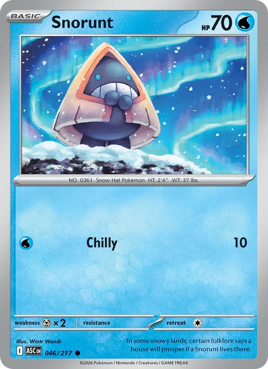 Snorunt Normal 046/217 Ascended Heroes Pokémon Card