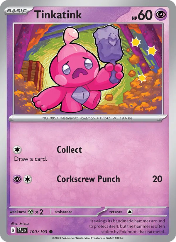 Tinkatink Non-Foil 100/193 Paldea Evolved Pokémon Card