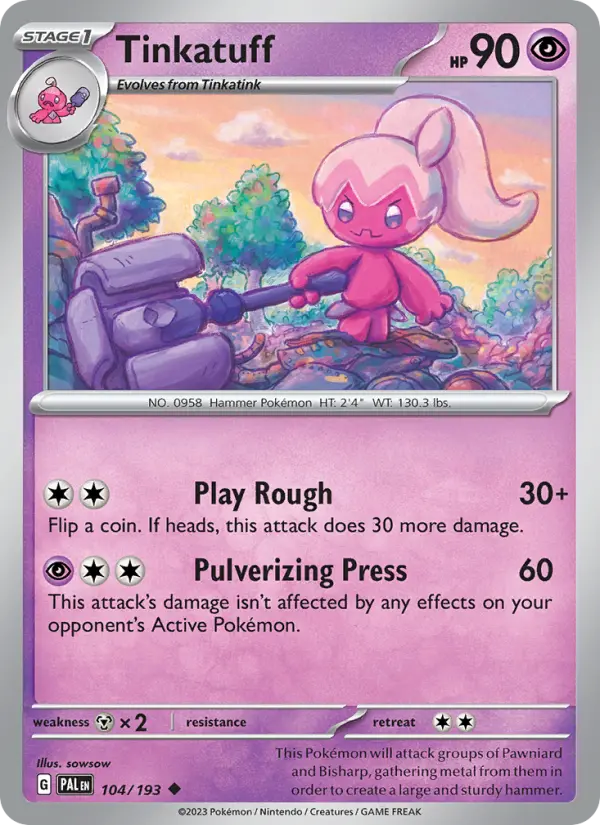 Tinkatuff Non-Foil 104/193 Paldea Evolved Pokémon Card
