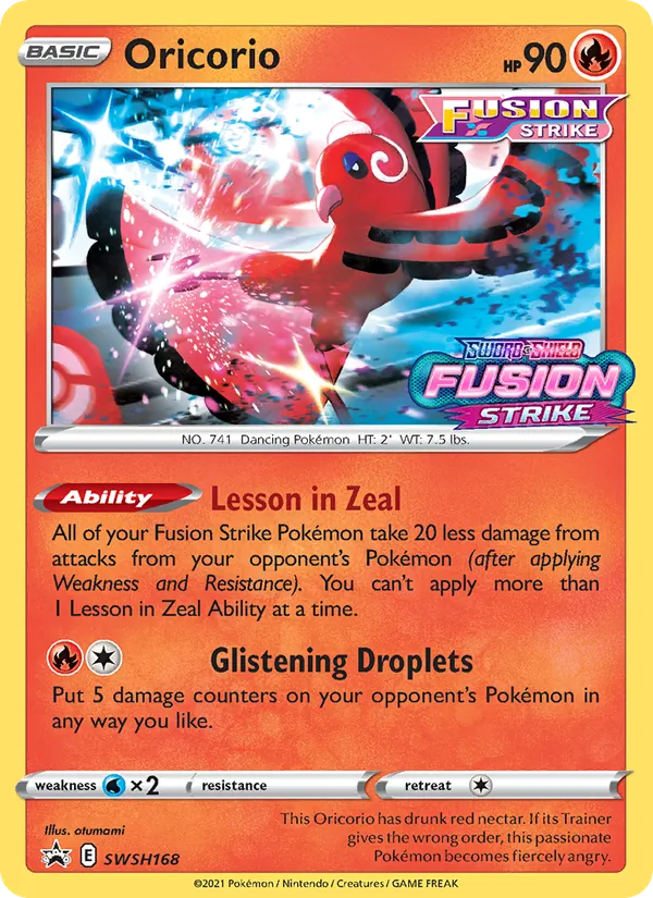 Oricorio Holo WH168/307 SWSH Black Star Promos Pokémon Card