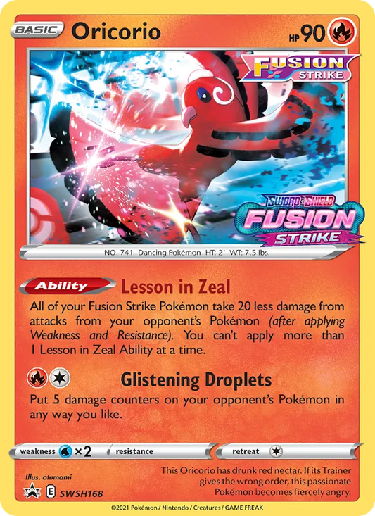 Oricorio Holo WH168/307 SWSH Black Star Promos Pokémon Card