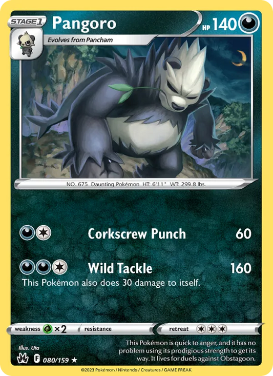 Pangoro Normal 080/159 Crown Zenith Pokémon Card