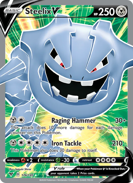 Steelix V Holo 176/185 Vivid Voltage Pokémon Card