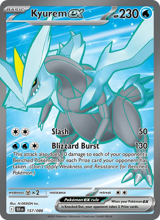 Kyurem ex Holo 157/86 Black Bolt Pokémon Card