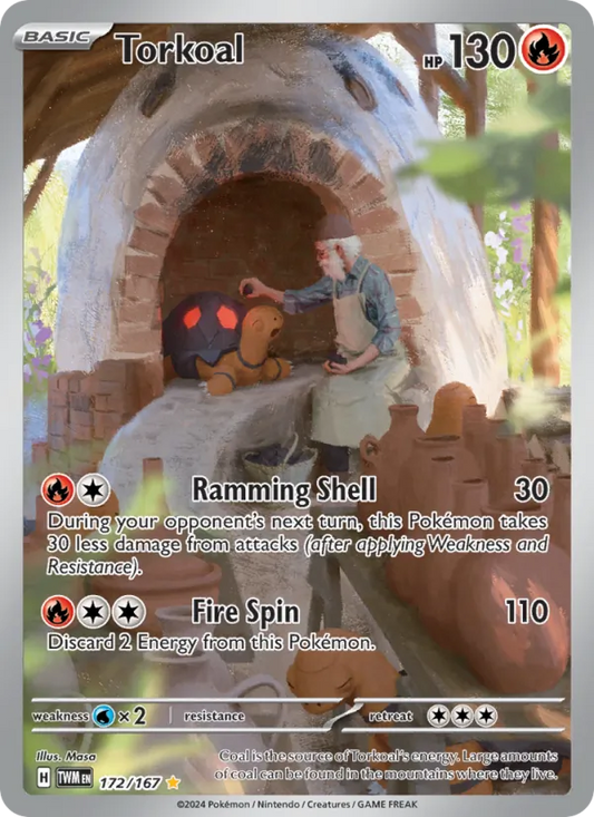 Torkoal Holo 172/167 Twilight Masquerade Pokémon Card