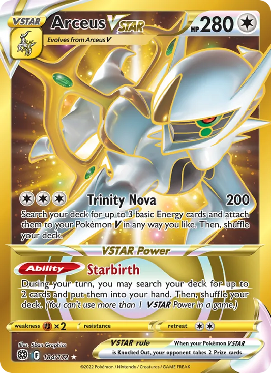 Arceus VSTAR Holo 184/172 Brilliant Stars Pokémon Card