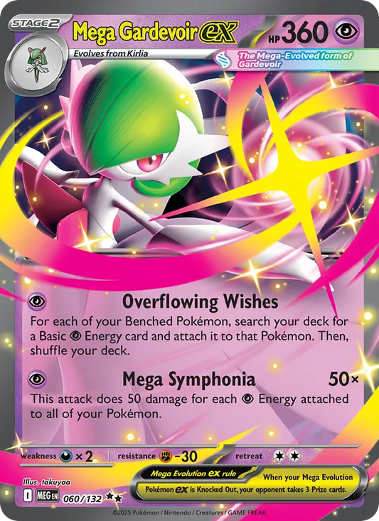 Mega Gardevoir ex Holo 060/132 Mega Evolution Pokémon Card