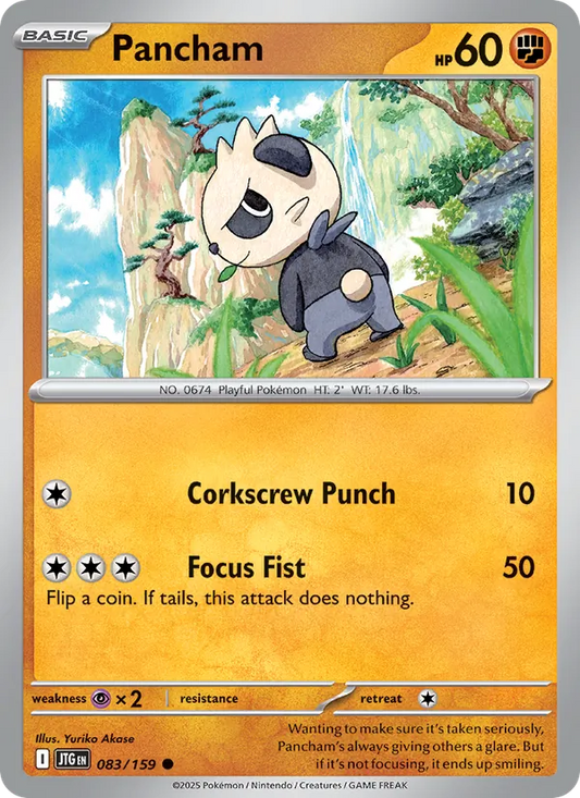 Pancham Normal 083/159 Journey Together Pokémon Card