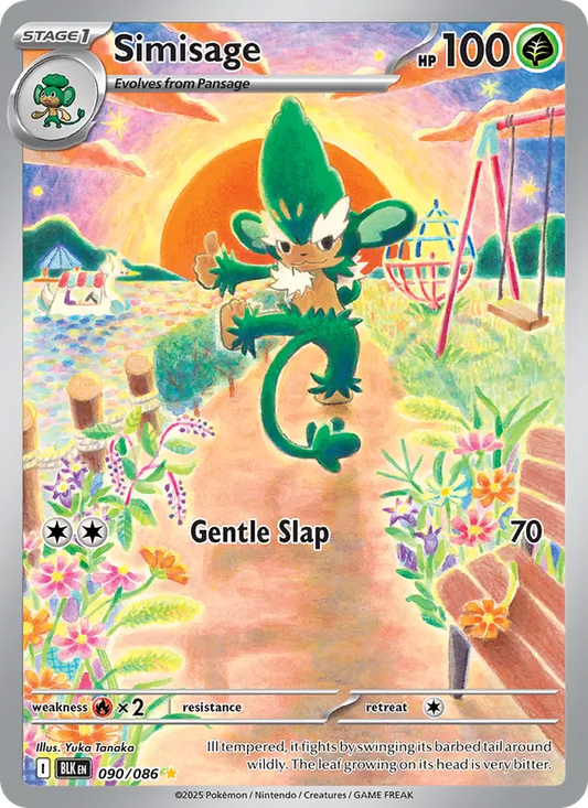 Simisage Holo 090/86 Black Bolt Pokémon Card