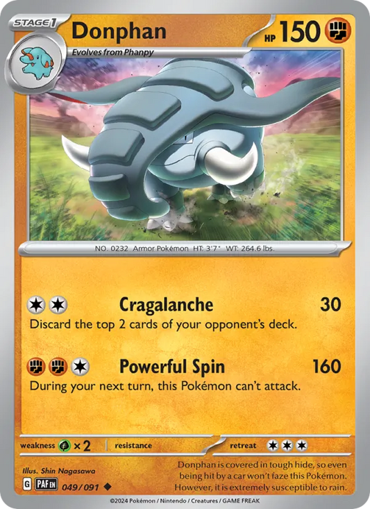 Donphan Normal 049/91 Paldean Fates Pokémon Card