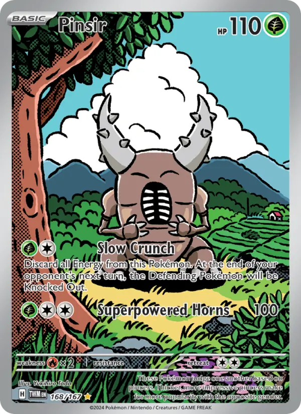 Pinsir Holo 168/167 Twilight Masquerade Pokémon Card