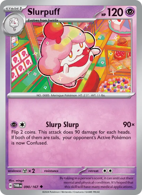 Slurpuff Reverse Holo 090/167 Twilight Masquerade Pokémon Card