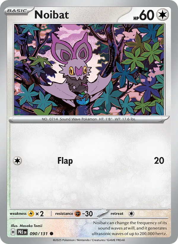 Noibat Normal 090/131 Prismatic Evolutions Pokémon Card