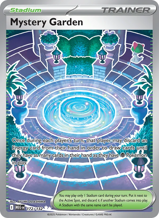 Mystery Garden Holo 172/132 Mega Evolution Pokémon Card
