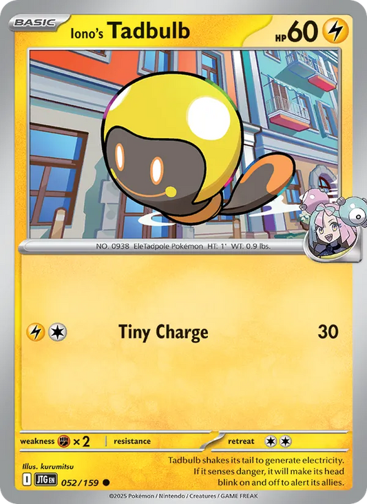 Iono's Tadbulb Normal 052/159 Journey Together Pokémon Card