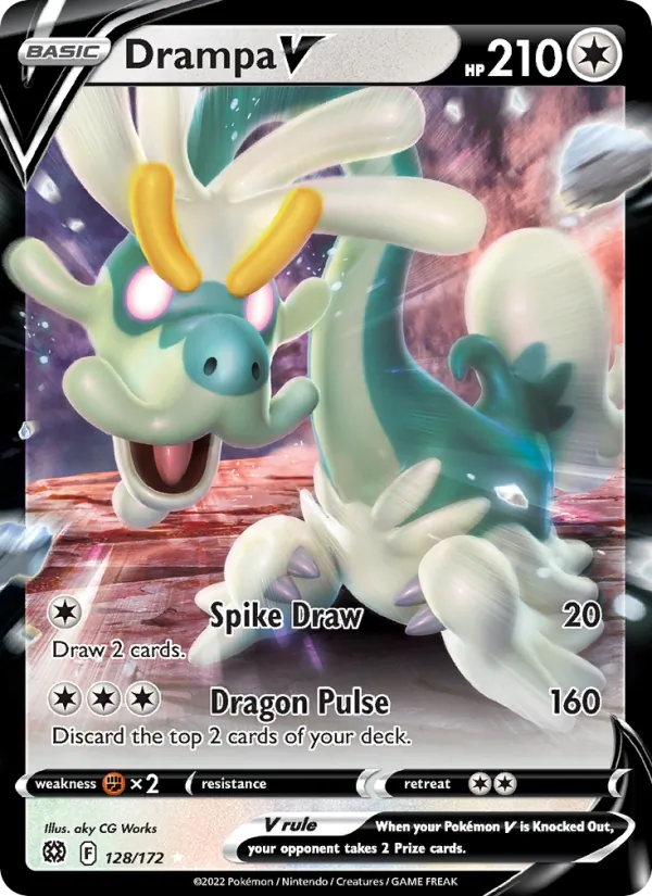 Drampa V Holo 128/172 Brilliant Stars Pokémon Card