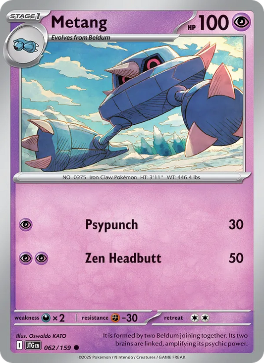 Metang Normal 062/159 Journey Together Pokémon Card