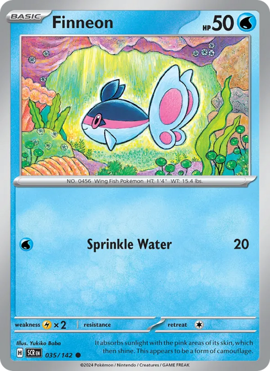 Finneon Normal 035/142 Stellar Crown Pokémon Card