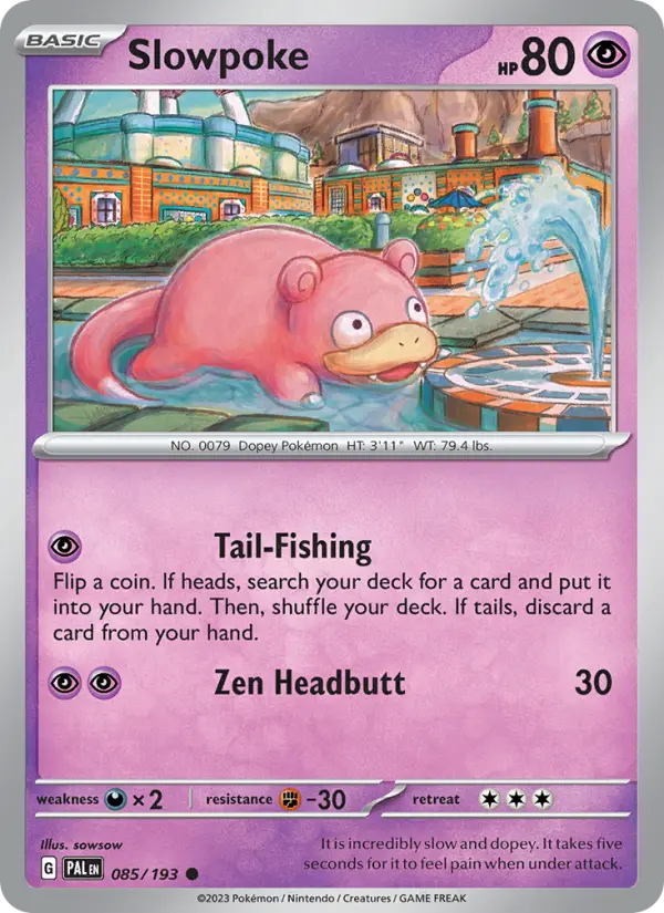 Slowpoke Non-Foil 085/193 Paldea Evolved Pokémon Card