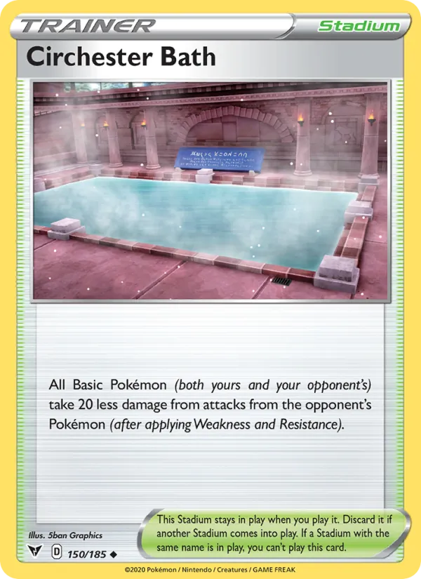 Circhester Bath Reverse Holo 150/185 Vivid Voltage Pokémon Card