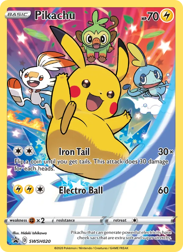 Pikachu Holo WH020/307 SWSH Black Star Promos Pokémon Card