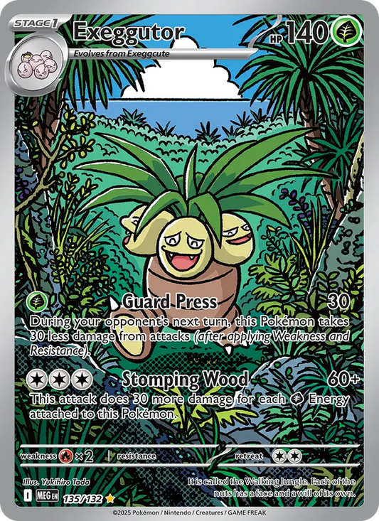 Exeggutor Holo 135/132 Mega Evolution Pokémon Card