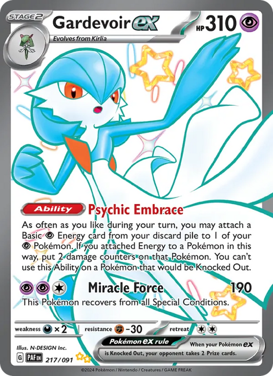 Gardevoir ex Holo 217/91 Paldean Fates Pokémon Card