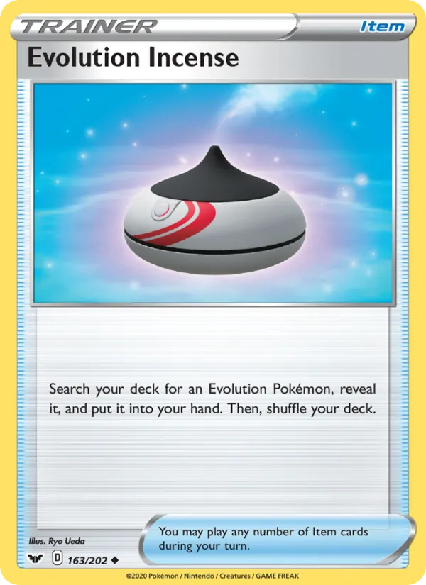 Evolution Incense Non-Foil 163/202 Sword & Shield Pokémon Card