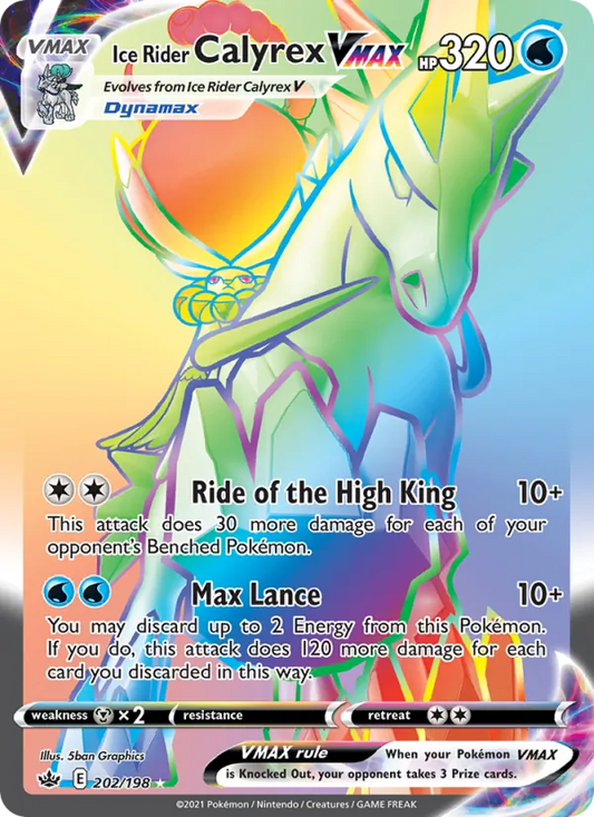 Ice Rider Calyrex VMAX Holo 202/198 Chilling Reign Pokémon Card