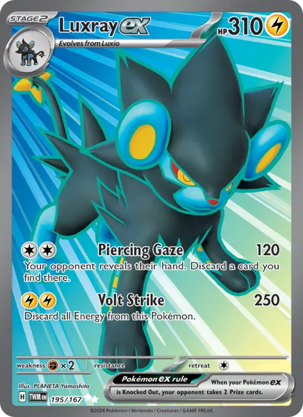 Luxray ex Holo 195/167 Twilight Masquerade Pokémon Card
