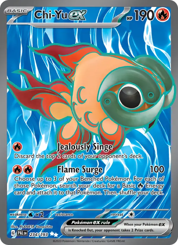 Chi-Yu ex Holo 234/193 Paldea Evolved Pokémon Card