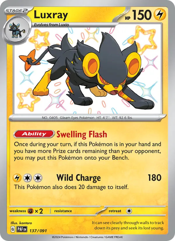 Luxray Holo 137/91 Paldean Fates Pokémon Card
