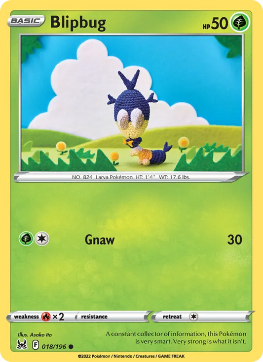 Blipbug Reverse Holo 018/196 Lost Origin Pokémon Card