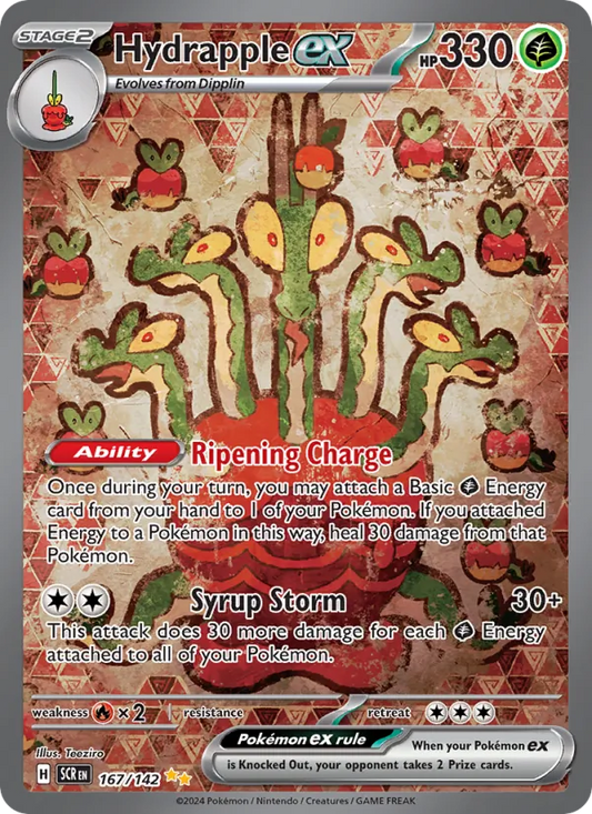 Hydrapple ex Holo 167/142 Stellar Crown Pokémon Card