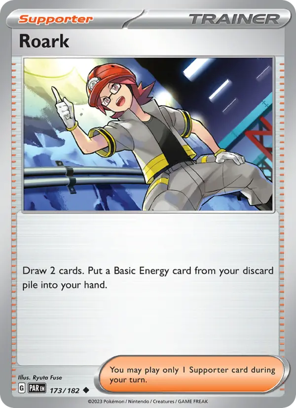 Roark Reverse Holo 173/182 Paradox Rift Pokémon Card