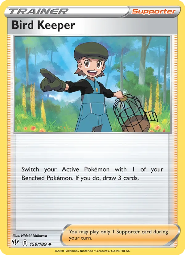 Bird Keeper Reverse Holo 159/189 Darkness Ablaze Pokémon Card