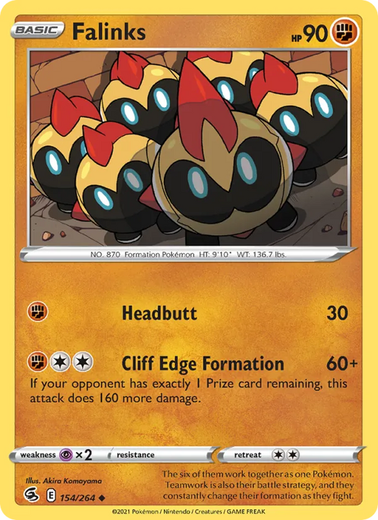 Falinks Reverse Holo 154/264 Fusion Strike Pokémon Card