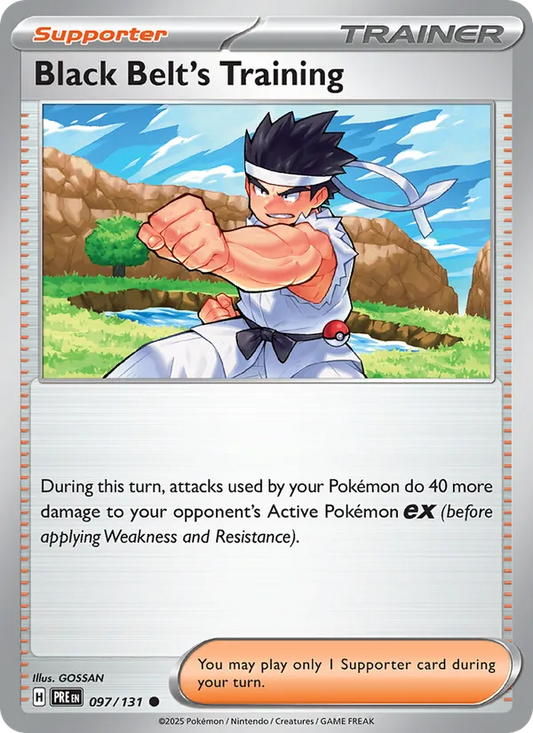 Black Belt's Training Normal 097/131 Prismatic Evolutions Pokémon Card