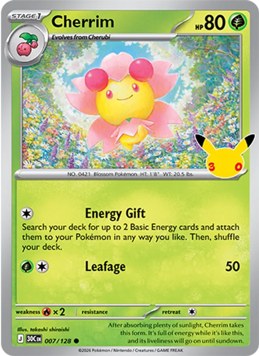 Cherrim Normal 007/128 30th Celebration Pokémon Card