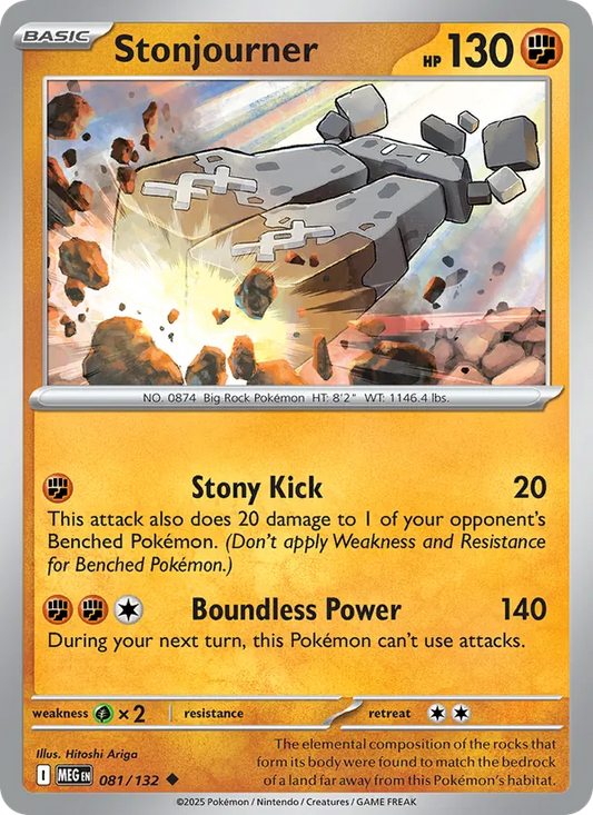 Stonjourner Normal 081/132 Mega Evolution Pokémon Card