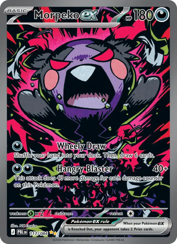Morpeko ex Holo 117/84 Pitch Black Pokémon Card