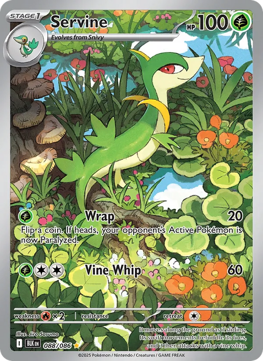 Servine Holo 088/86 Black Bolt Pokémon Card
