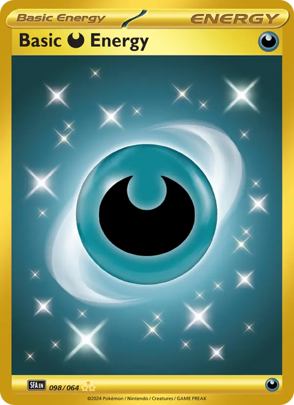 Basic Darkness Energy Holo 098/64 Shrouded Fable Pokémon Card