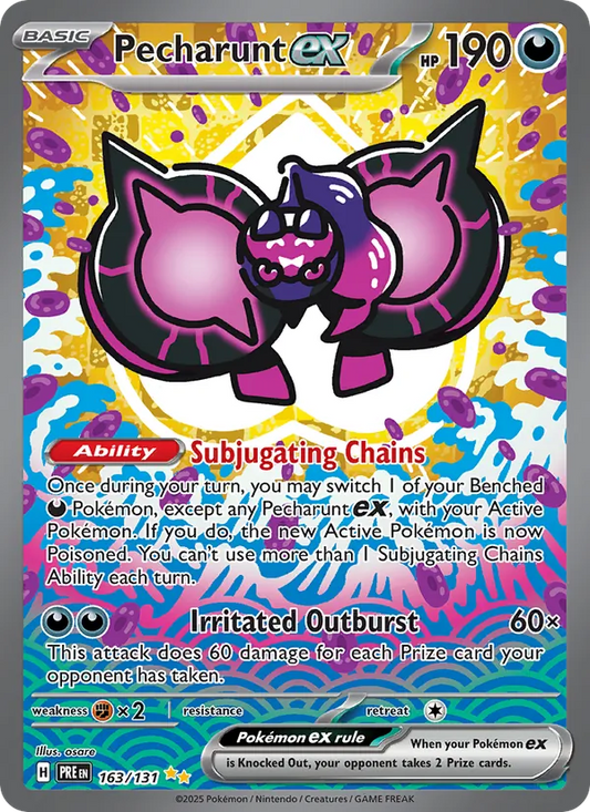 Pecharunt ex Holo 163/131 Prismatic Evolutions Pokémon Card