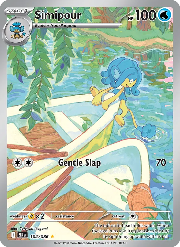 Simipour Holo 102/86 Black Bolt Pokémon Card